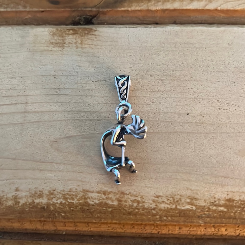 Sterling silver kokopelli pendant